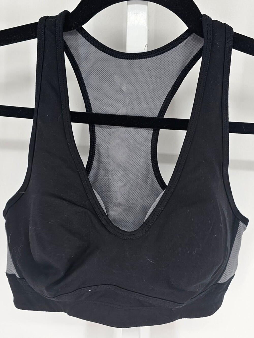 Victorias Secret Sport Womens Sz S Racerback Sports Bra Black Gray